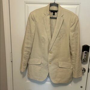 I N C Light Tan Linen Blazer for Men